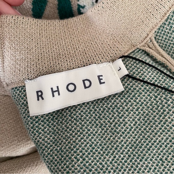 $155 NWT Rhode Jude Knit Top in Neutral Booti Sz Large - Picture 3 of 14